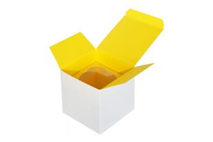 Scatola da 1 cupcake, inserto giallo
