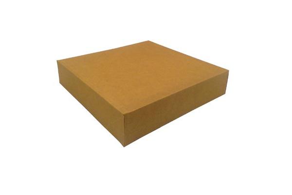 Scatola per asporto con coperchio cartone marrone, 20 cm 1