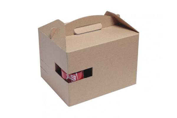 Scatola take away con manico e scomparto reggibicchiere 1
