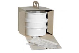 Scatola asporto con maniglia cartone kraft 17,6 x 17,6 x 15 cm