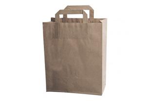 Shopper kraft in carta con manici, 26 + 17 x 28 cm