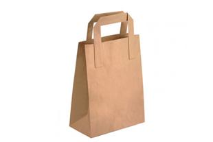 Shopper con manici baby carta kraft, 17,5 x 9 x 23 cm