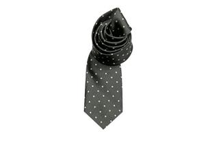 CLASSIC CRAVATTA GRIGIO A POIS BIANCHI